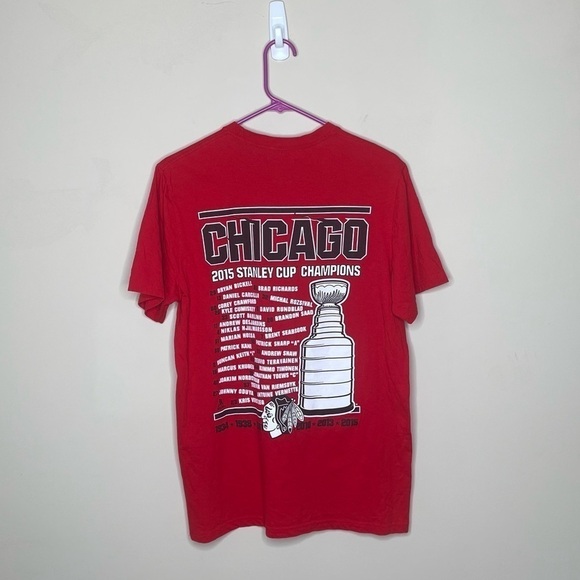 Chicago Blackhawks T Shirt Windy City Celebration Stanley Cup Champions - Picture 3 of 4